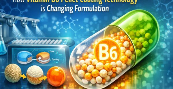 Vitamin B6 pellet coating technology
