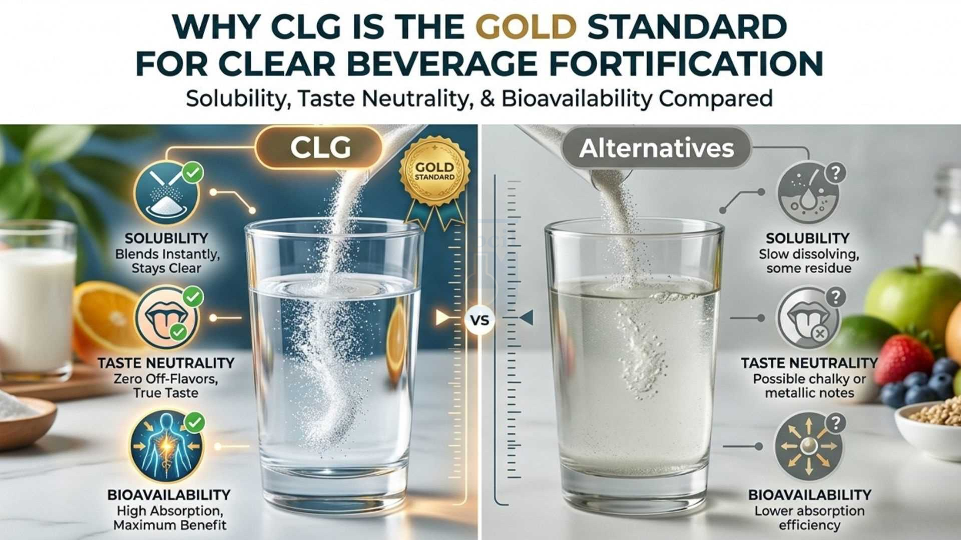 Why CLG Is the Gold Standard for Clear Beverage Fortification