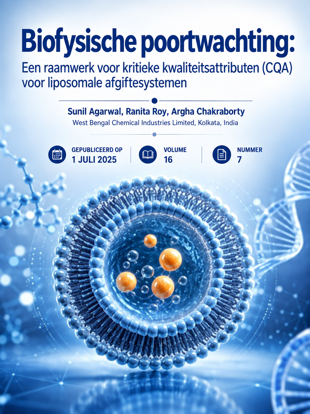 Biofysische gatekeeping: een raamwerk voor kritische kwaliteitskenmerken (CQA) voor liposomale toedieningssystemen