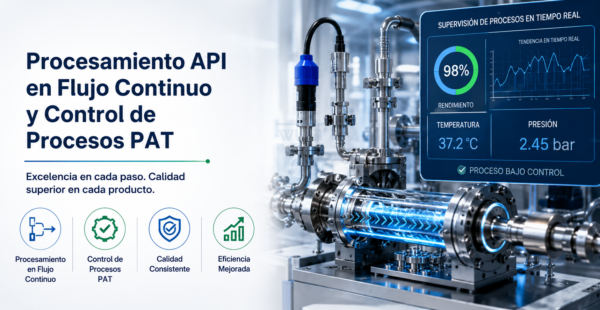 Procesamiento de API en flujo continuo. Control de procesos PAT.